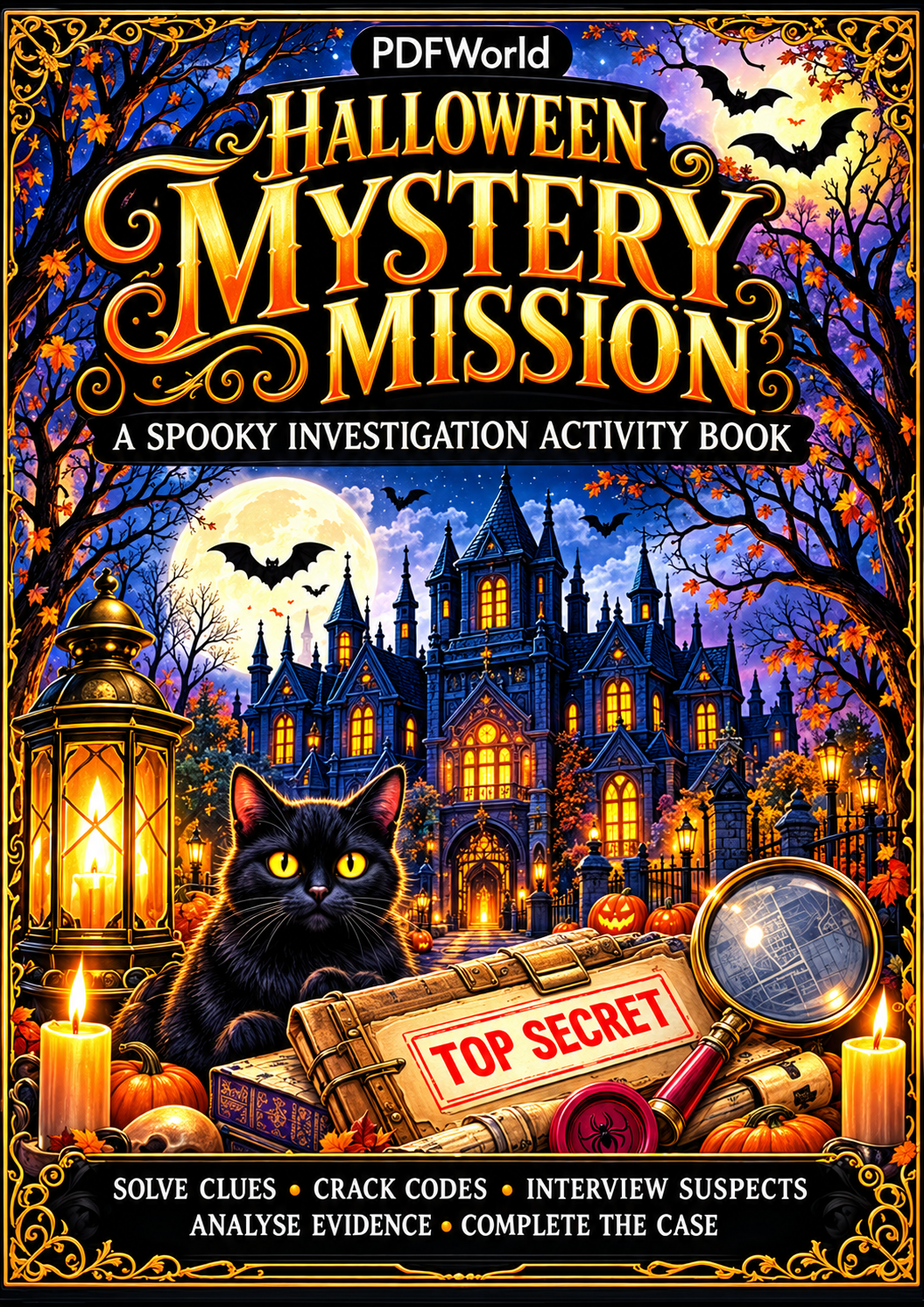 Halloween Mystery Mission 29-page premium printable activity book